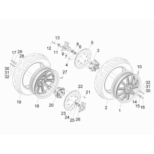 Vorderrad Piaggio MP3 300LT Sport 2009-2014