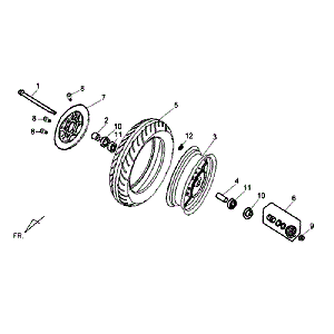 Vorderradbremsscheibe Sym Allo GT (WH006 S882U) weiß/silber