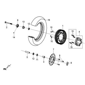 Vorderrad/Bremsscheibe Sym Mio