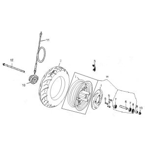 Vorderrad Turbo RG50 gelb creme