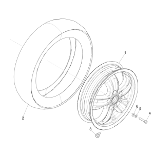 Vespa GTS 125 4T E5 ABS 2021 (EMEA) Vorderrad