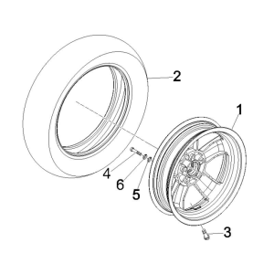 Vorderrad Vespa GTS 250 dh 2005-2016 (ohne ABS)