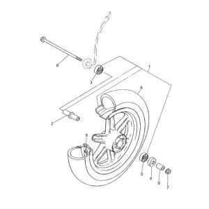 Vorderrad Yamaha Jog-R LC 2-Takt