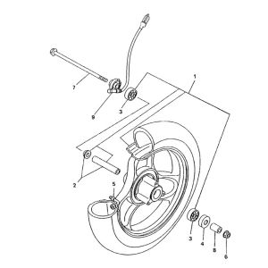 Vorderrad Yamaha Neos 2-Takt (2003 bis 2008)
