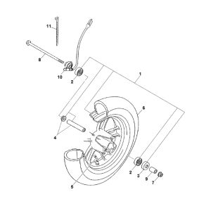 Vorderrad Yamaha Neo's 2-Takt (bis 2003)