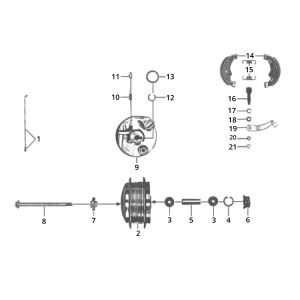 Zundapp GTS 50 517-39L0 Vorderrad