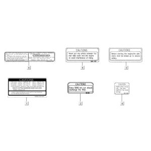 Warnaufkleber Kymco Downtown 300i weiß