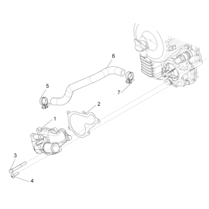 Piaggio MP3 350 Maxi Sports E4 ABS 2018-2020 Wasserpumpe (EMEA)