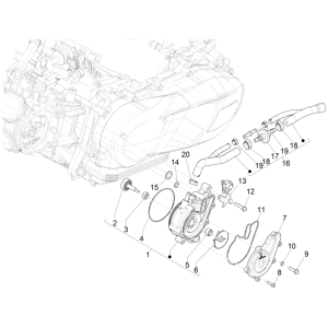 Vespa GTS 125 4T E5 ABS 2021 (EMEA) Wasserpumpe
