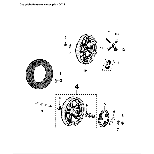 Räder Peugeot Speedfight 4 LC schwarz/rot