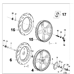 Räder Peugeot Tweet alt grau