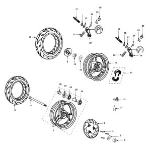 Räder Peugeot Vivacity 2 E2 2-Takt