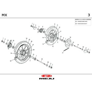 Räder Rieju MX orange 2000 2-Takt