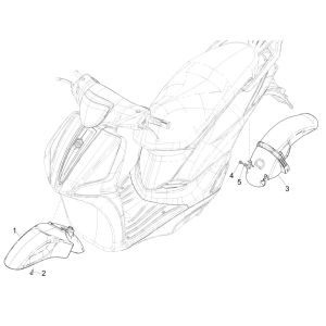 Radraum - Piaggio Liberty 125 4-Takt 3V IE ABS-Kotflügel (IGET Euro 5)