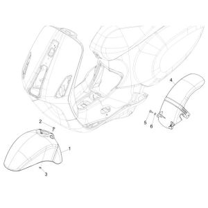 Kotflügel vorne Vespa Sprint mattgelb 974/a