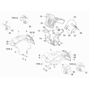 Radraum - Schutzblech Piaggio MP3 300LT Sport 2009-2014