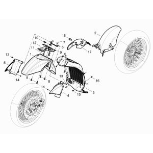 Radraum - Piaggio Beverly 300 IE ABS E4 Fender 2016 - 2020 (EMEA)