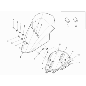 Windschutzscheibe - Windows Piaggio MP3 300LT Sport 2009-2014 Stern weiß 595