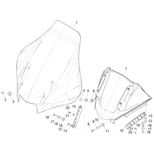 Windschutz - Windows Piaggio MP3 350 Maxi Sports E4 ABS 2018-2020 (EMEA)