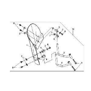 Windschutz Sym Fiddle Weiß WH8018P