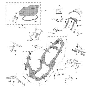 Sattelrahmen Peugeot Speedfight 3 4-Takt