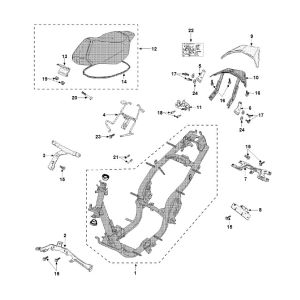 Sattelrahmen Peugeot Speedfight 3 AC 2-Takt
