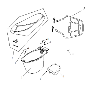 Sattel Buddy Box AGM Ape50 braun