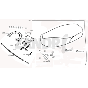 Sattel Buddyseat Santini Capri weiß