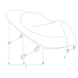 Sattel /sitz Piaggio NRG Power DD 2007-2017 mattschwarz 80/B
