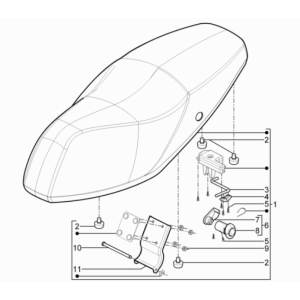 Piaggio Typhoon 50 2-Takt Euro 3 2011 Sattel