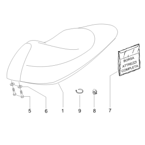 Sattel - sitzend Gilera Runner 50 SP 2010-2017