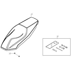 Sattel AGILITY 16+ 4T 200i Mattes Metallic-Silber