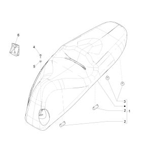 Sattel für Piaggio Beverly 300 IE ABS E4 2016—2020 (EMEA)