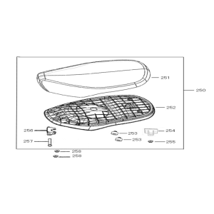 Sattel China Star50 schwarz rot