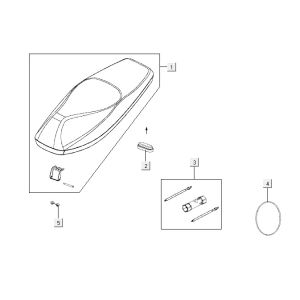 Sattel Kymco Agility 12 4-Takt 125 blau