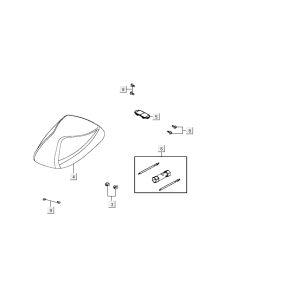 Sattel Kymco Carry 4-Takt weiß