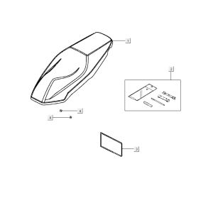 Sattel Kymco City 16' 4-Takt schwarz