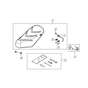 Sattel Kymco Super9 2t lc o.m mattschwarz-gelb