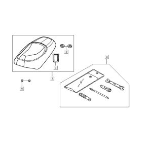 Sattel Kymco Yup 2t ac rot