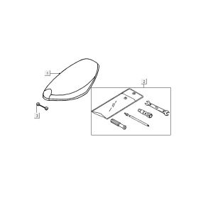 Sattel Kymco ZX 2t ac blau limitiert
