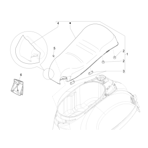 Sattel Vespa GTS 250 dh 2005-2016 (ohne ABS) azurblau 244/A