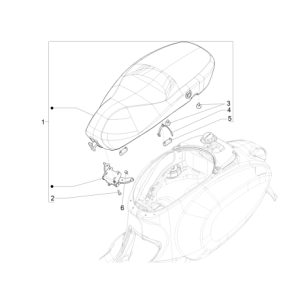 Sattel Vespa Sprint 4-Takt 3-Ventil (Euro4 IGET)