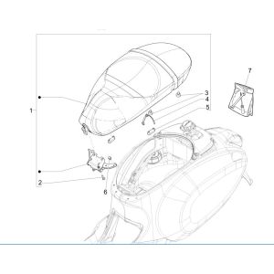 Sattel/Sitzen Vespa Sprint 125 4T 3V IE ABS