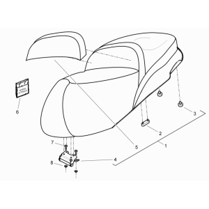 Sattel/Sitz Piaggio Beverly 125 RST 4T 4V IE E3 2010-2015 (EMEA)