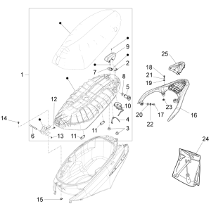 Sattel/Sitze Piaggio Fly 125 4-Takt 3V IE E3