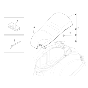 Sattel/Sitz Vespa GTS 125 4T E4 ABS 2019 (EMEA)