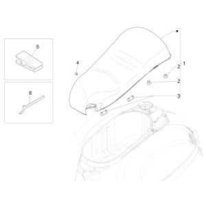 Sattel/Sitz Vespa GTS 125 4T E5 ABS 2021 (EMEA)