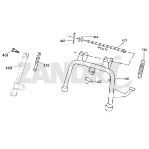 Seitenständer Adlerflügel Napoli silber