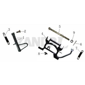 Seitlicher Haupständer BTC Grande Retro GT1 Kaffeecreme