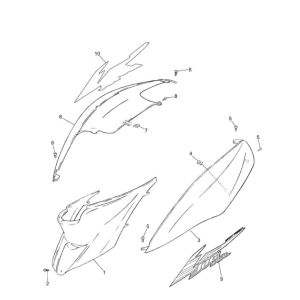 Seitenverkleidung Yamaha Jog-R LC 2-Takt